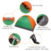 All Season Single Person Oxford Fabric Instant Tent, Orange & Green