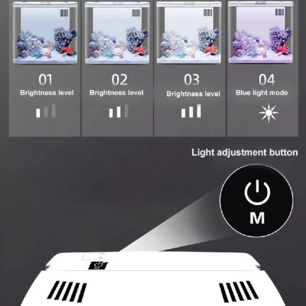 Aquarium Fish Tank No Water Change Self-circulating Ecological Fish Tank with Slient Pump Led Lamp