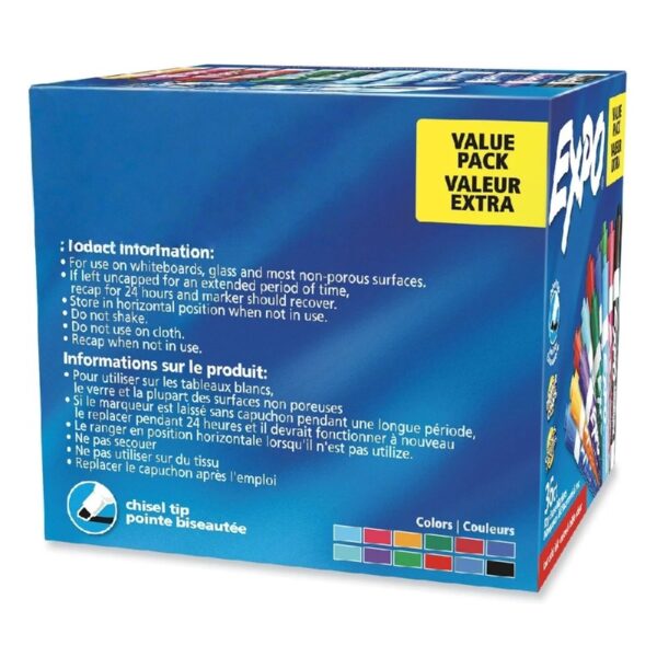 Expo Low-Odor Dry Erase Chisel Tip Markers - Chisel Marker Point Style - Assorted - 36 / Box