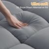 100% 400TC Mattress Topper Queen for Back Pain, Extra Thick Cooling Mattress Pad, Mattress Protector Pillow Top Mattress Cover with 8-21
