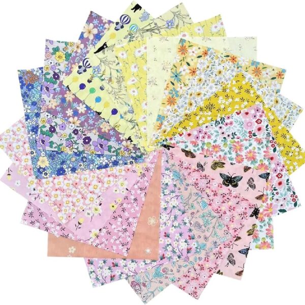 2c4e1bd0362446118d7bb32b00f645cf 50PCS 10 x 10 inch Floral 100% Cotton Fat Quarters Fabric for Sewing and Quilting Bundles Precut Fabric Square for DIY Craft Patchwork