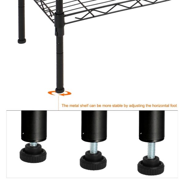 Wire Shelving 5 Tier Metal Storage Rack Shelf 5 Shelf Shelves Unit Kitchen