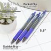 BAZIC Optima 5-Color Oil Gel Fuse Tech Ink Retractable Pen, 0.7 mm, (5/Pack), 12-Pack