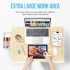 Livhil Large Lap Desk for Bed | Laptop Table, Portable Lap Desk, Home Office Room Laptop Desk for Bed Table Floor Table, Floor Desk for Adults (Black)