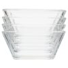 12-Piece Square Clear Glass Dinnerware Set