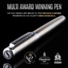 Scriveiner Stainless Steel Rollerball Pen - Stunning Luxury Metal Pen with Silver Chrome Finish, Schmidt Ink Refill, Best Roller Ball Pen Gift Set for Men & Women