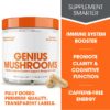 Mushroom Brain Supplement Nootropic with Lions Mane, Reishi, Cordyceps for Energy & Focus, Genius Mushrooms by
