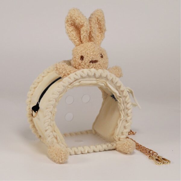 Anvazise Pet Carrier Bag Breathable Cute Doll Decor Portable Small Animals Hamster Chinchilla Travel Shoulder Bag for Outdoor