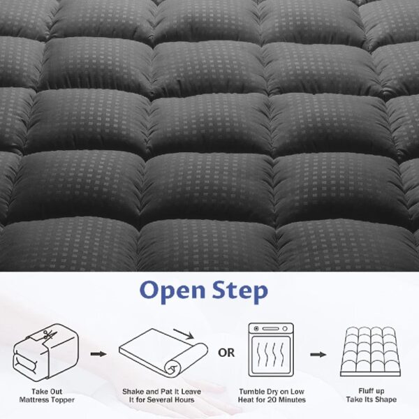 Extra Thick Queen Mattress Topper, Cooling Mattress Pad Cover, 2