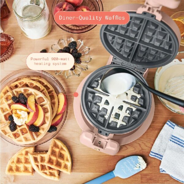 Rotating Belgian Waffle Maker, White Icing by Drew Barrymore