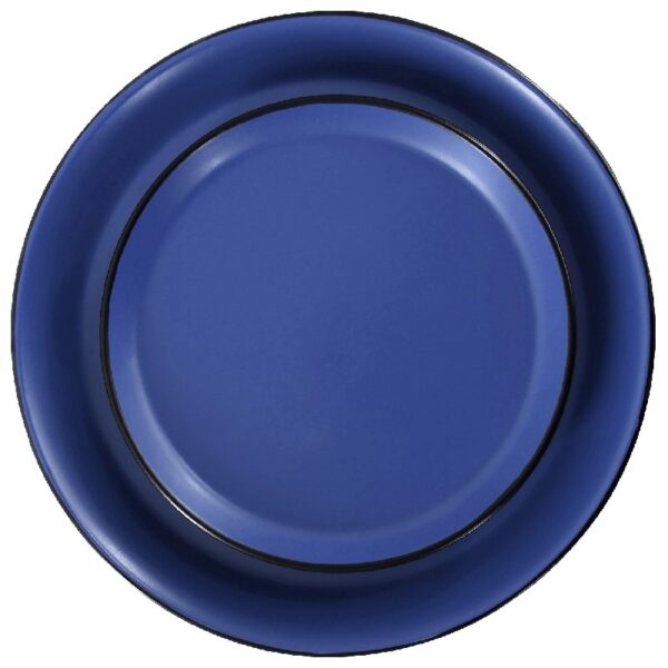 16 Piece Stoneware Dinnerware Set in Two Tone Black & Blue