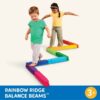 Rainbow Ridge Balance Beams Active Playset with 10 Plastic Pcs, Toddler and Preschool Toys