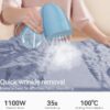 Steamer for Clothes, 1100W Garment Steamer, Fast Wrinkle Removal with Large 300ml Water Tank, Compact and Portable Travel Steam (white)