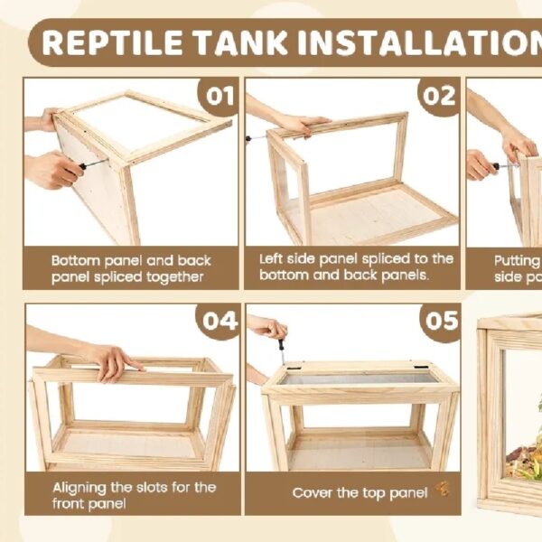 Large Hamster Cages And Habitats, Wooden Chicken Brooder Box, Small Animal Cage, Reptile Tank, Bearded Dragon Tank, 20