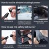 4 Pack Breaker, Breeker Brand Glass Breaker - Safe Hammer Breeker Car Window Breaker Under Water, Emergency Window Breaking Tool for New Cars, Breeker Glass Breaker