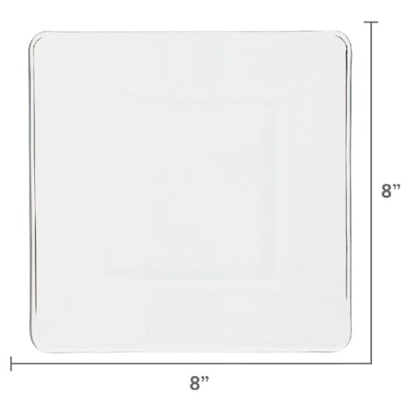 12-Piece Square Clear Glass Dinnerware Set
