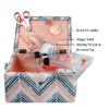 SINGER Large Premium Tackle Sewing Basket Navy Paisley Print with Notions Sewing Kit and Matching Pin Cushion