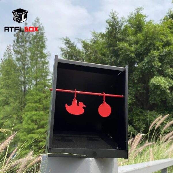 7 x 9 Inch BB Gun Target Trap with 10pcs Paper Target and Spinning Shooting Targets for Airsoft Pellet