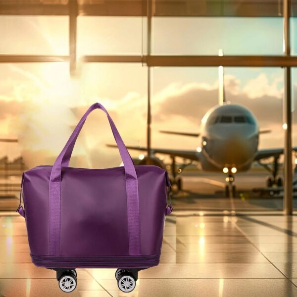 Expandable Luggage Bag With 360° Wheels Extra Large Capacity Wet/Dry Separation Ideal For Business Trips Gym Students And Travel