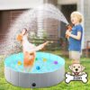 Dog Pool 32 x8 Inch, Cuopluber Bath Swimming Tub Kiddie Pool, Portable Dog Pool PVC Pet Swimming Pool Suitable for Dogs Cats and Kids Indoor Outdoor