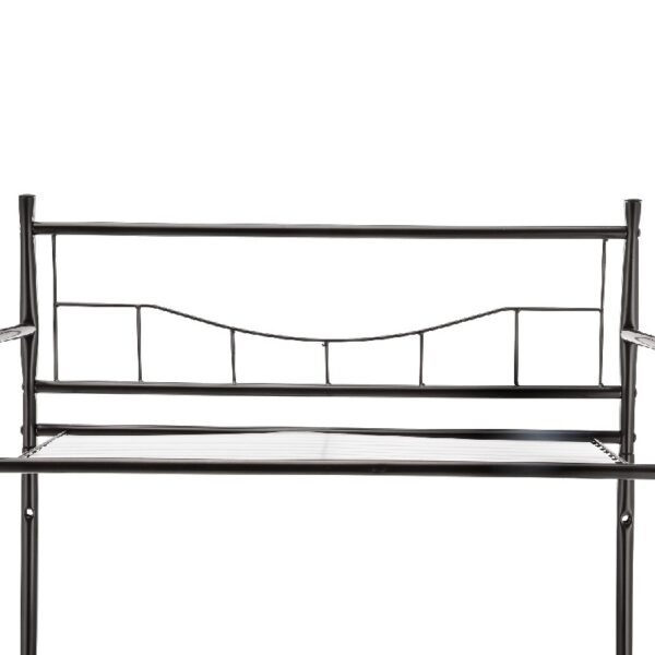 3-Shelf over the Toilet Steel Wall Mount Storage Shelf Unit, Black, Holds up to 30 lb Capacity