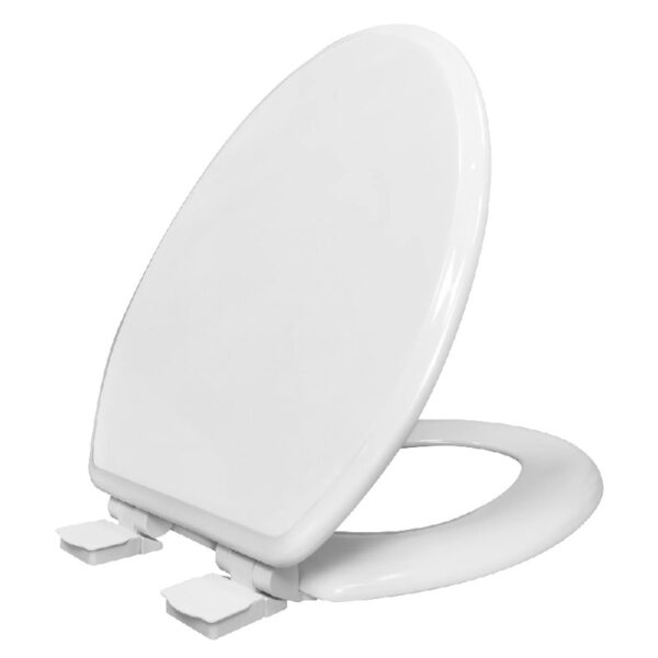 Elongated Slow-Close Toilet Seat in White