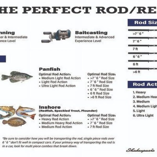 Excursion Spinning Rod, 7' Medium Fishing Rod, 2 Piece