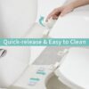 Oval Plastic Toilet Seat Soft Close in White, No Slam & Easy to Clean
