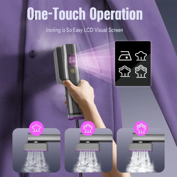 Steamer for Clothes, Portable Travel Steamer & Iron 2 in 1, 3 Adjustable Steam Levels