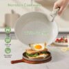 Pots and Pans Set Non Stick, 12-Piece Induction Kitchen Cookware, Oven-Safe, Stackable RV Cookware with Removable Handle