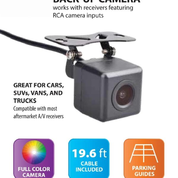Electronics XCAM200 Waterproof Full Color Backup Camera, Wide Viewing Angle Lens