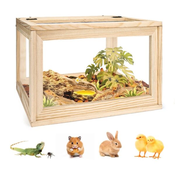 Large Hamster Cages And Habitats, Wooden Chicken Brooder Box, Small Animal Cage, Reptile Tank, Bearded Dragon Tank, 20