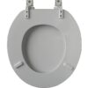 (4 pack)  White Round Molded Wooden Toilet Seat