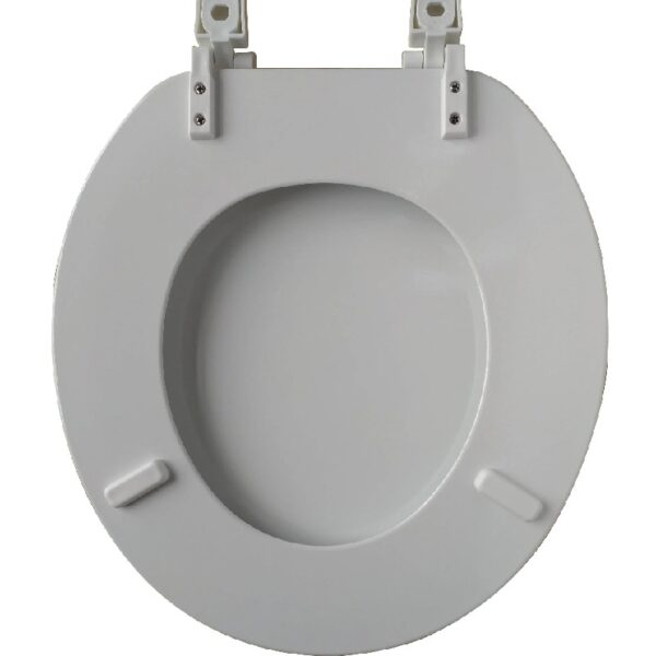 (4 pack)  White Round Molded Wooden Toilet Seat