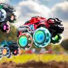 Joyfy 3PCS Monster Friction-Powered Truck Toy, Friction Powered Toy Truck with Flashing LED Wheel, Best Birthday Gift for Boys Girls