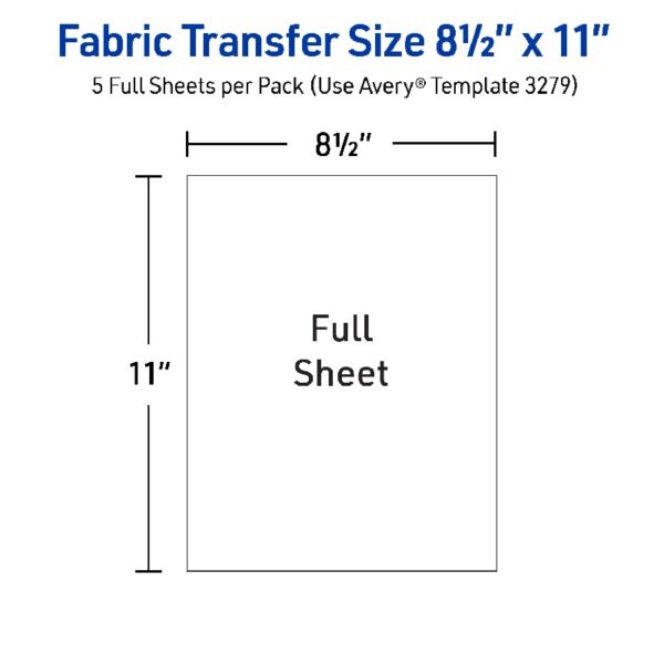 (3 pack) Avery Heat Transfer Paper for Dark Fabrics, 5 Sheets (3279)