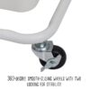 Honey-Can-Do 3-Tier Rolling Craft Cart with Handle, White