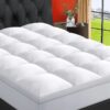 100% 400TC Mattress Topper Queen for Back Pain, Extra Thick Cooling Mattress Pad, Mattress Protector Pillow Top Mattress Cover with 8-21