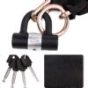 Motorcycle Lock Chain Locks Heavy Duty 3ft Long, Cut Proof 0.4 inch Thick Colorful Square Chains with 4 Keys 16mm U Lock for Motorcycles, Bike, Generator, Gates