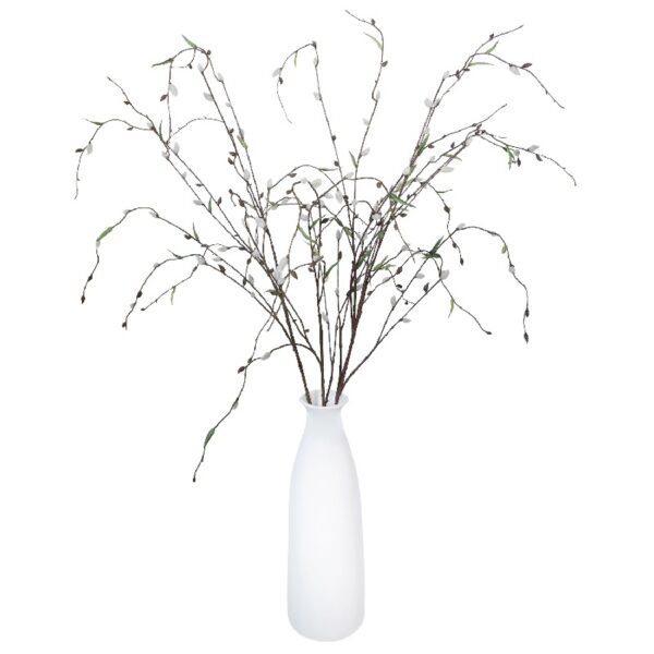 46.5-inch Artificial White-Brown Willow Flower Long Stem, for Indoor Use, by Mainstay, Set of 8