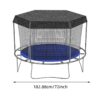 Trampoline With Integrated Shade Cover - Durable TPE Jump Mat And Safety Enclosure Net, Weather-Resistant Frame For All-Season Fun