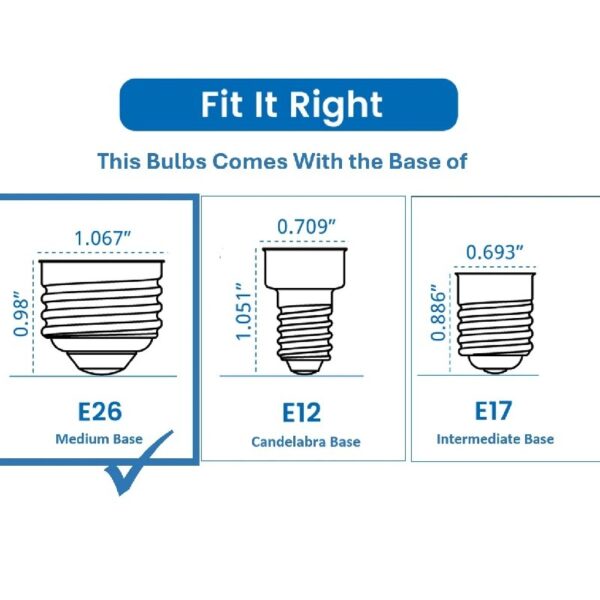 A19 3-Way LED Light Bulb, 40/60/100 Watts Tunable, Soft White, E26 Medium Base (4 Pack)