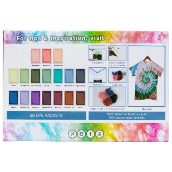 Tulip One-Step Tie-Dye Refill Powder Dye 30 Pack - Nature Colors