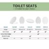 Oval Plastic Toilet Seat Soft Close in White, No Slam & Easy to Clean