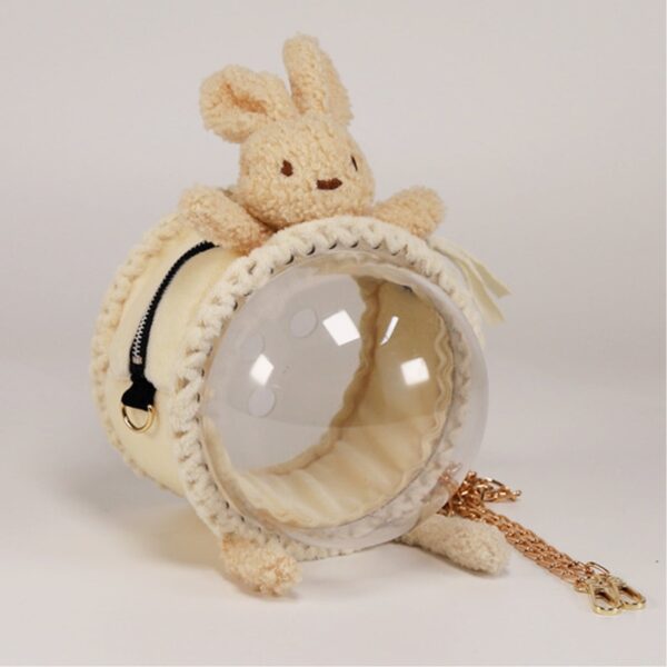 Anvazise Pet Carrier Bag Breathable Cute Doll Decor Portable Small Animals Hamster Chinchilla Travel Shoulder Bag for Outdoor