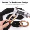 Motorcycle Lock Chain Locks Heavy Duty 3ft Long, Cut Proof 0.4 inch Thick Colorful Square Chains with 4 Keys 16mm U Lock for Motorcycles, Bike, Generator, Gates