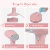 Steamer for Clothes, 1500W Handheld Garment Steamer, Steam Iron, Portable Travel Fabric Wrinkles Remover, 15s Fast Heat-up, Pink