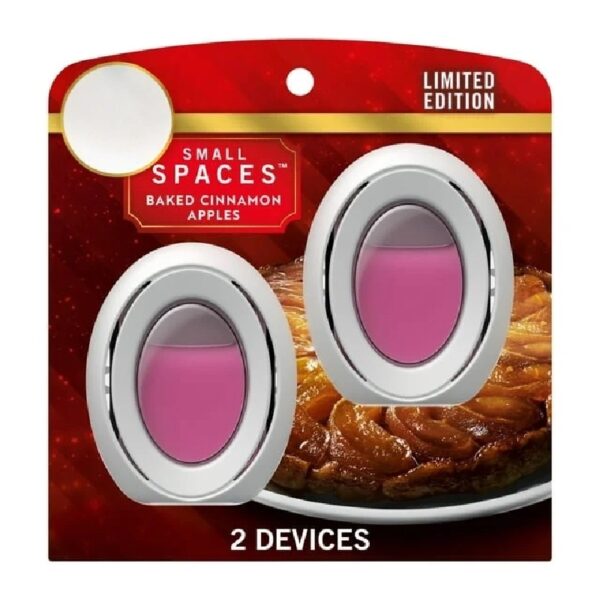Small Spaces Air Freshener, Odor-Fighting, Baked Cinnamon Apples, (2 Pack of 2 Count)
