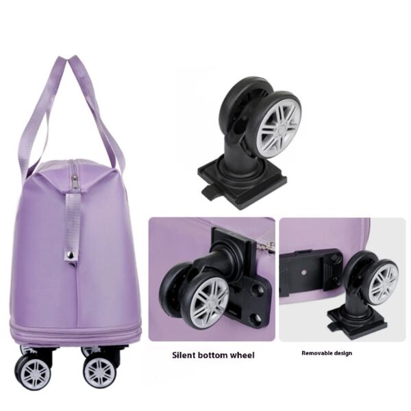 Expandable Luggage Bag With 360° Wheels Extra Large Capacity Wet/Dry Separation Ideal For Business Trips Gym Students And Travel