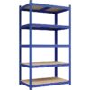 5-Tier Metal Boltless & Adjustable Storage Rack, Blue